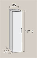 Riho Koupelnový nábytek AVANTI 171 Skříňka vysoká F2AV11712010