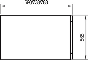 RAVAK: Panel A boční U 70, CZ00110A00