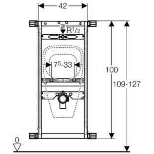 Geberit 457.686.00.1 Montážní prvek Kombifix Universal pro pisoár pro ovládání splachování na omítku