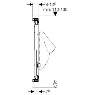 Geberit 457.686.00.1 Montážní prvek Kombifix Universal pro pisoár pro ovládání splachování na omítku