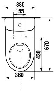 JIKA - WC Kombinační mísa DEEP (Olymp), výška 48cm, vodorovný odpad 8.2361.6