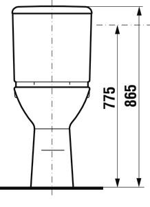 JIKA - WC Kombinační mísa DEEP (Olymp), výška 48cm, vodorovný odpad 8.2361.6
