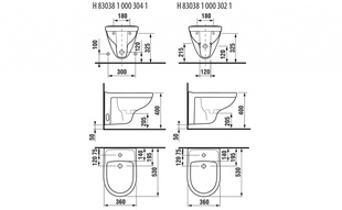 Lyra plus bidet závěsný 53cm