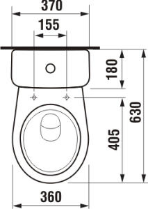 JIKA - Kombinační klozet Lyra plus, vodorovný odpad 8.2638.6