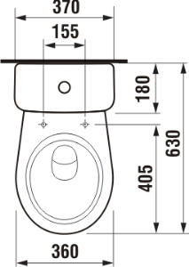 JIKA - Kombinační klozet Lyra plus, svislý odpad 8.2638.7