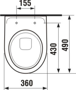 JIKA - Závěsný klozet Lyra plus Compact 8.2338.2