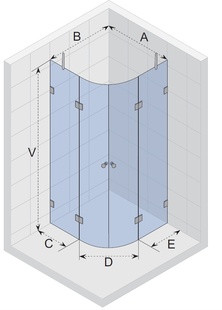 Riho Sprchový kout čtvrtkruhový Scandic S309 GC44300