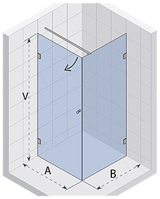 Riho Sprchový kout rohový Scandic Lift-Mistral M201 GX0202201