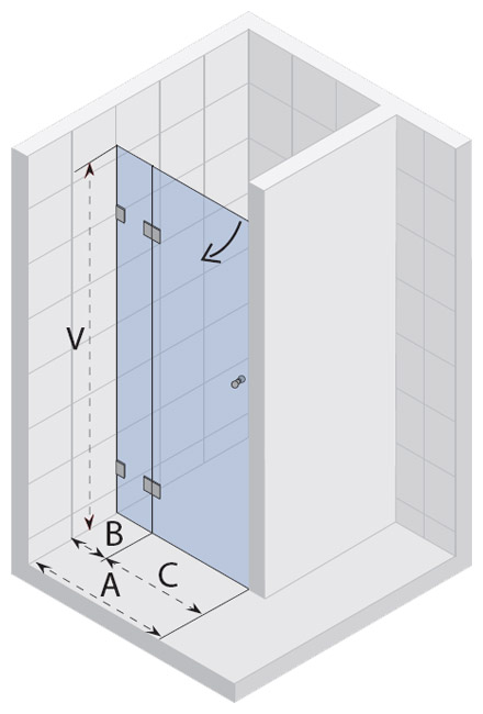 Riho Sprchový kout - Sprchové dveře Scandic M104 GX0040201