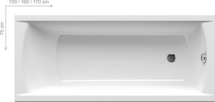 RAVAK Vana CLASSIC 160x70 N, C531000000