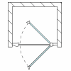 Sprchový kout-Jednokřídlé dveře SWING-Line  SL1, SL107000107