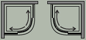 Riho Lucena Sprchový čtvrtkruhový kout včetně vaničky 90 x 90 x 202 cm, R55 - GSET021