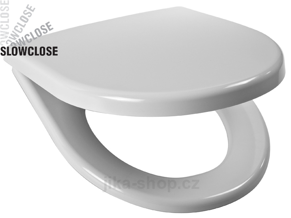 Sedátko Lyra plus duroplast se zpomalovacím mechanismem, plastové úchyty, bílé (kombi klozety, mimo Rimfree)