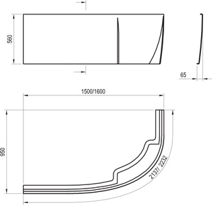 RAVAK: Panel A Rosa 95 L/P 150,  CZ55100A00