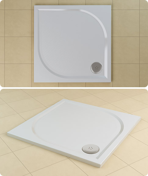 Čtvercová vanička WMQ Marblemate 90x90, bílá,	WMQ55090004