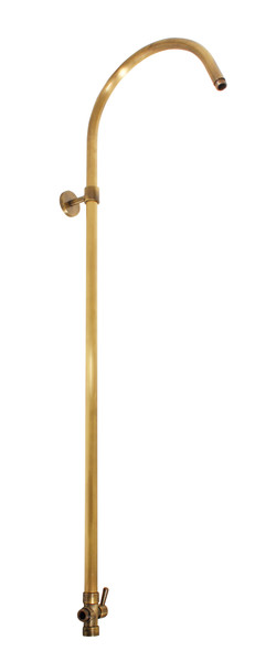 Sprchová tyč k bateriím s hlavovou a ruční sprchou s přepínačem stará mosaz SD0654SM