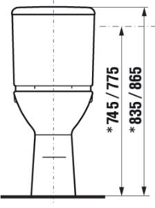JIKA - WC Kombinační mísa DEEP (Olymp), výška 45cm, vodorovný odpad 8.2361.8