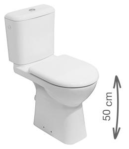 JIKA - Kombinační mísa DEEP BY JIKA, výška 48cm, svislý odpad 8.2361.7