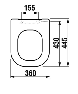 Sedátko Deep pravoúhlé SLIM se zpomalovacím mechanismem bílé