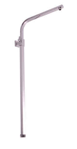 Teleskopická sprchová tyč hranatá k bateriím s hlavovou a ruční sprchou MD0633