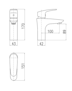 Slezak-Rav: Vodovodní baterie umyvadlová AMUR AM726.5