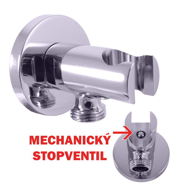 Slezák-RAV: Držák sprchy s integrovaným STOP ventilem MD0750