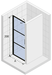 Sprchová zástěna  GRID GB101 800 x 2000, RIHO