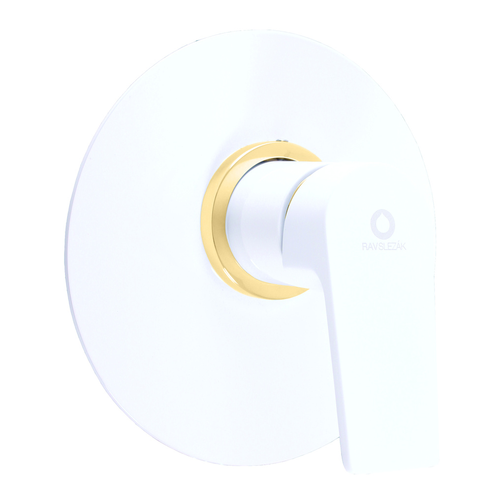 Baterie sprchová vestavěná bílá/zlato CO183LBZ