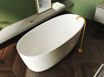 RIHO: Vana volně stojící OVAL 160x72 SOLID SURFACE