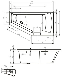 Vana GETA 160x90 LEVÁ BA87 RIHO