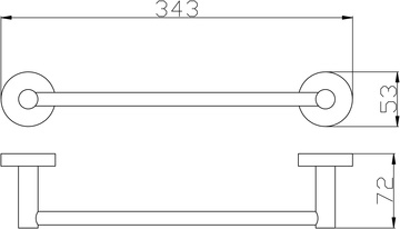 Slezák-RAV: Držák ručníků 343 mm - zlatá růžová - kartáčovaná COLORADO COA0701/30ZRK