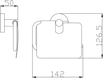 Slezák-RAV: Držák toaletního papíru s krytem - metal grey - lesklá COLORADO COA0400MGL