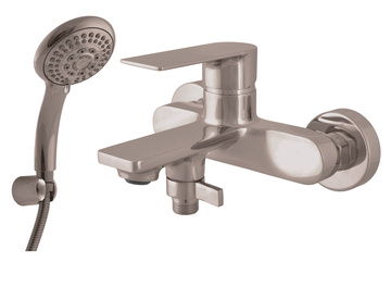 Slezák-RA: Vodovodní baterie vanová NIL - metal grey - lesklá NL154.5/1MGL