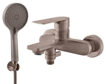 Slezák-RAV: Vodovodní baterie vanová NIL - metal grey - kartáčovaná NL154.5/1MGK