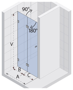 Riho Sprchový kout - Sprchové dveře Scandic S105 GC08200