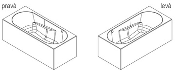 Vana s panely LAZY 170x75 PLUG&PLAY BACK2WALL, Pravá